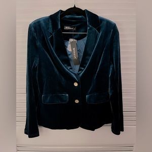 Teal Velvet blazer